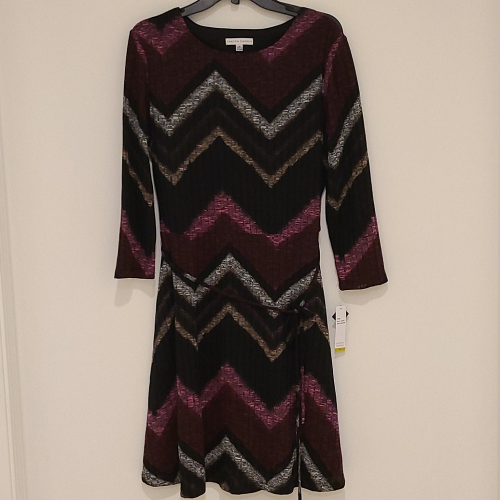 NWT SANDRA DARREN SIZE 14 LONG SLEEVE DRESS